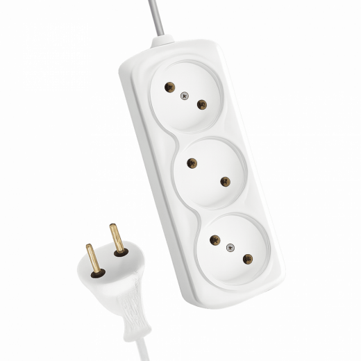 Удлинитель электрический КОСМОС 1,5м 3-х местный 6А IP20 ШВВП 2х0,75